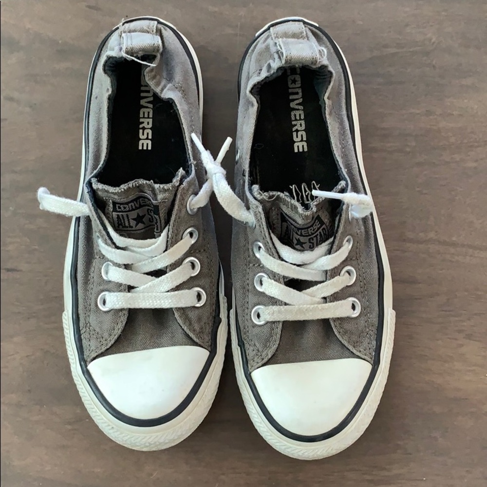 Converse all star slip on shoes size 7 grey